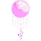 Full pink moon graphic
